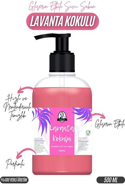Özcan Bey Glycerin Effect Lavender Scented Liquid Soap 500ml