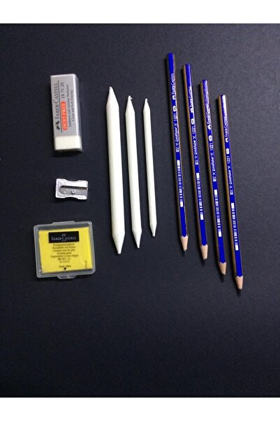 Faber Castell Goldfaber 1221 Dereceli Eskiz Çizim Kalem Seti 10 Parça + Dağıt...