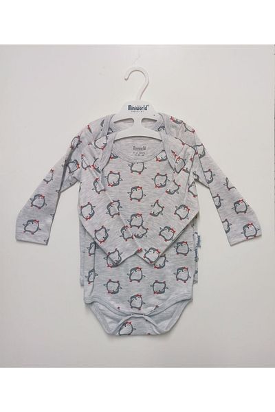 Miniworld 3-18 Months Girl's 2-Piece Cute Penguin Body 100% Cotton