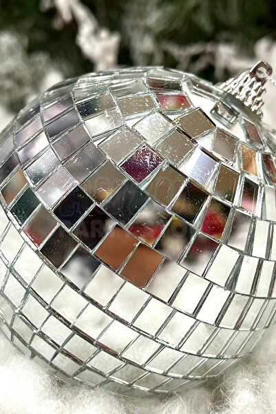 Huzur Party Store Ντίσκο μπάλα 10 εκ. Πρωτοχρονιάτικο στολίδι για κρεμαστό δέντρο Πρωτοχρονιάτικο γυαλιστερό μπαλάκι με καθρέφτη