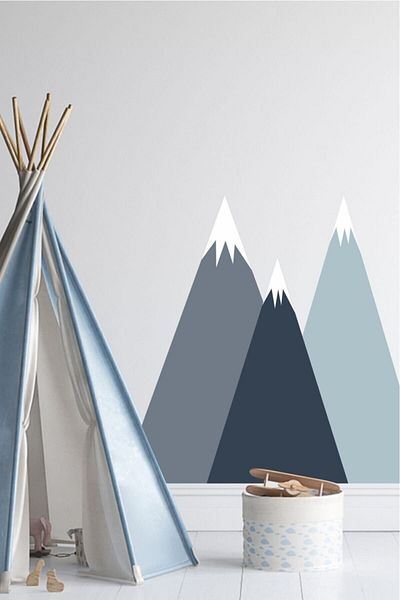 Piksel Grafik Autocolant de perete de munte