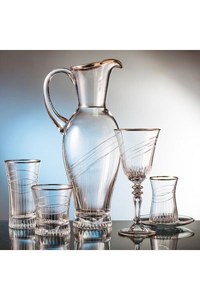 KCD Glass Decor Design Seremoni Platinum 31 Piece Water Set