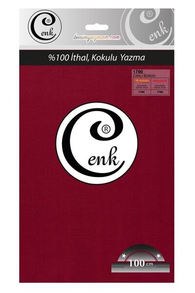 CENK YAZMA Düz Boya 100*100 Canlı Bordo-1790