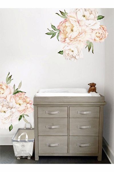 Piksel Grafik Αυτοκόλλητο τοίχου Effect Peony