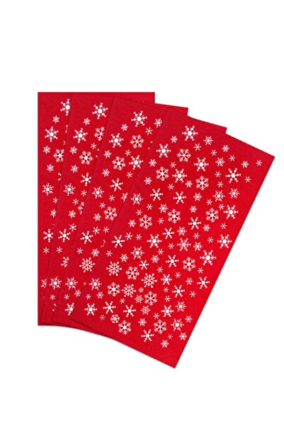 Ake Kağıt منديل أحمر ندفة الثلج 100 قطعة