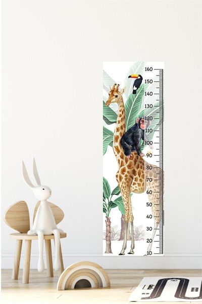 Piksel Grafik Autocolant pentru măsurarea înălțimii Safari tropical