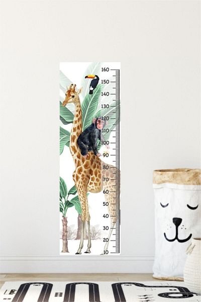 Piksel Grafik Autocolant pentru măsurarea înălțimii Safari tropical