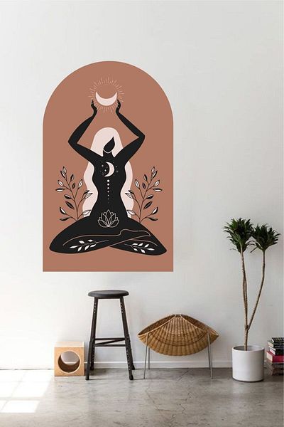 Piksel Grafik Women's Bohemian Wall Sticker