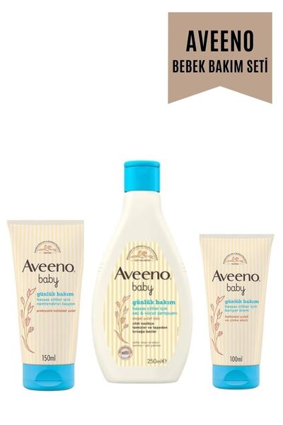 AVEENO Daily Care Set| 3 Product Set Shampoo Body Moisturizing Barrier Cream