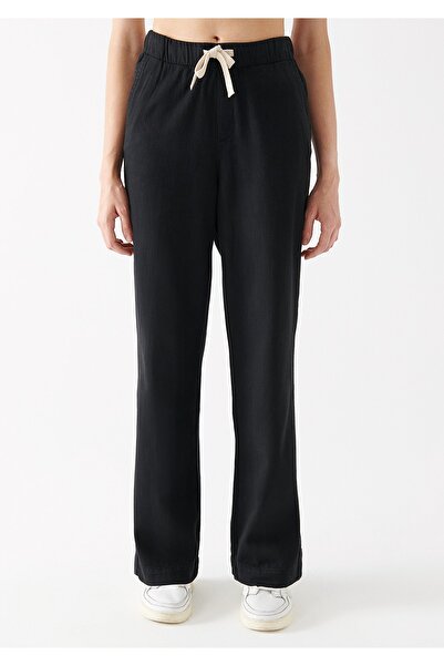 Mavi Women's Waist Laced Black Trousers 101490-900