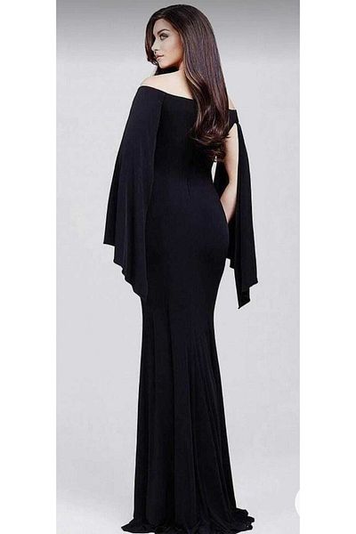 Nsb Tasarım Rochie lungă neagră de damă