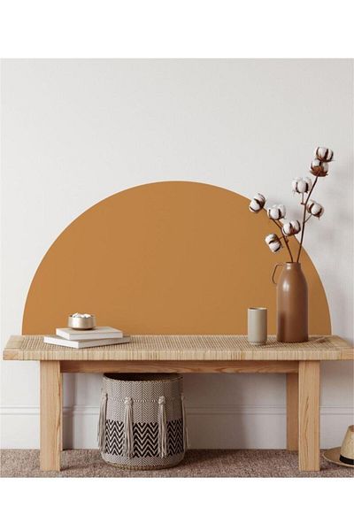 Piksel Grafik Brown Semicircle Bohemian Wall Sticker