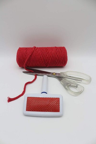 Hobimos 250 Gram Cotton Scannable Macrame - Macrame Scissors - Macrame Comb - Macrame Set