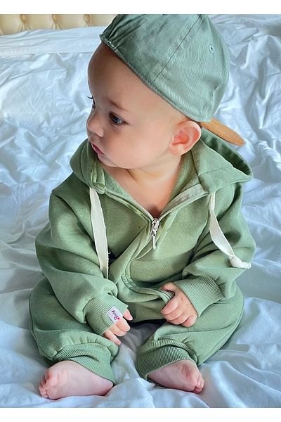 Alingo Children's Unisex 3 Thread Hooded Jumpsuit