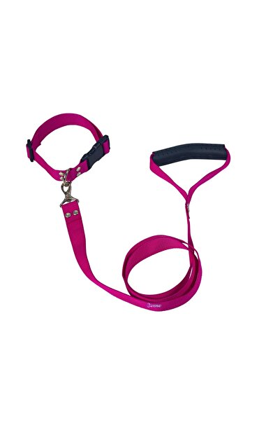 Pandogo Cat Collar Adjustable Cat Walking Leash Standard Size Model Izmir Pink