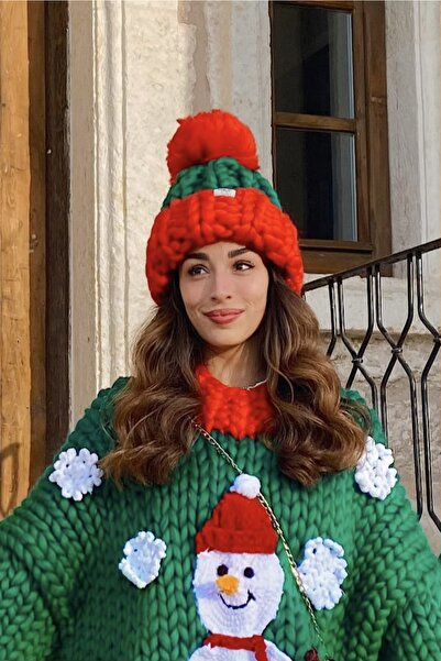 HEYAYS El Örgüsü Ponponlu Kalın Bere