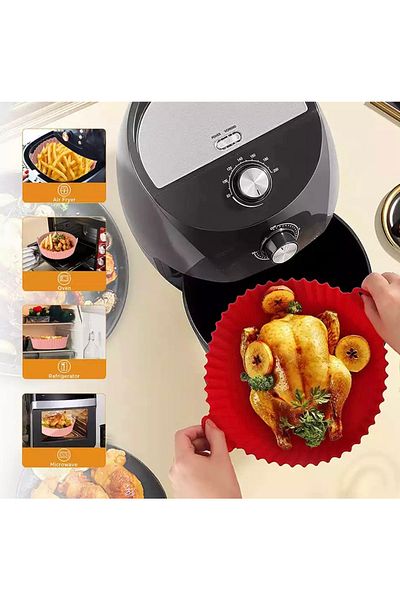 TREND مقلاة Airfryer - صينية خبز سيليكون، سلة قابلة لإعادة الاستخدام، فرن ميكروويف مناسب