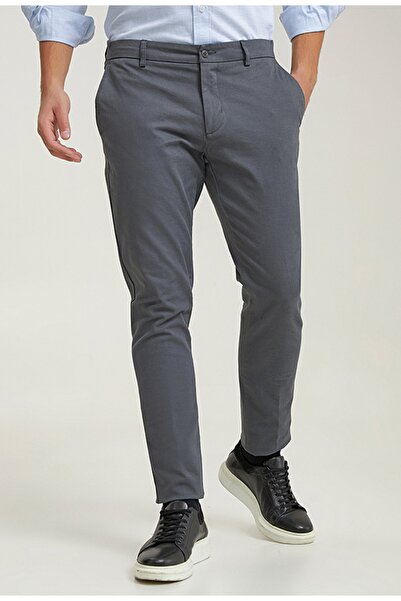 Tween Slim Fit Antrasit Düz Chino Pantolon