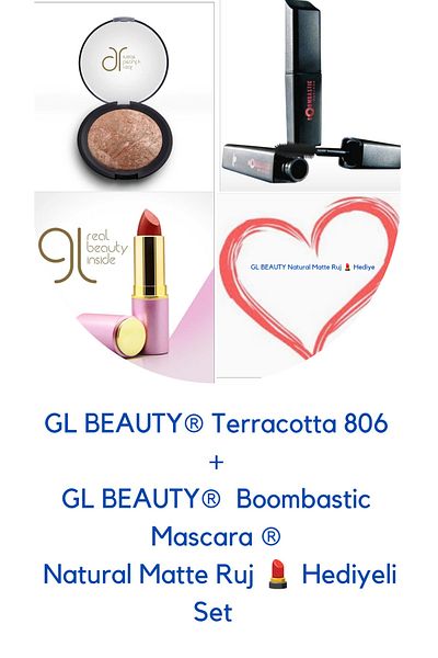 GL Beauty Terracotta 806 + Boombactic Mascara Makeup Set with Lipstick Gift