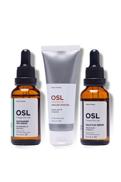 OSL Omega Skin Lab Sivilce Oluşumuna Meyilli Ciltlere Yönelik Bakım Paketi