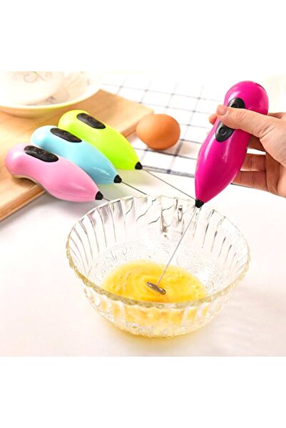 BAYSA Pilli Metal Çırpıcı Mini Mixer Kahve Süt Köpürtücü