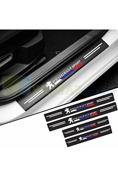 yılmazetic Peugeot Karbon Arma Karbon Kapı Eşiği Koruma Araba Etiket Oto Stic...