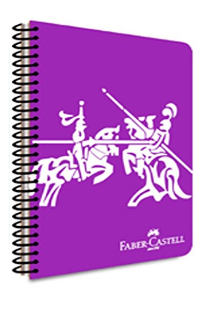 Faber Castell Vibrant Colors2 Purple Spiral A4 60 Gr. Plastic Cover 100 Yp. Unlined