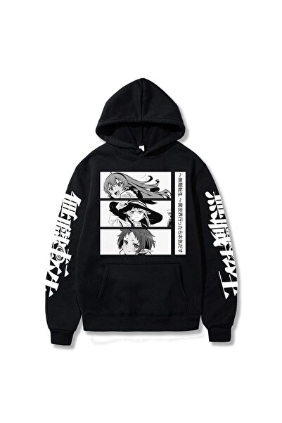 GALASHOP Yeni Anime Mushoku Tensei Baskılı Kapüşonlu Hoodie
