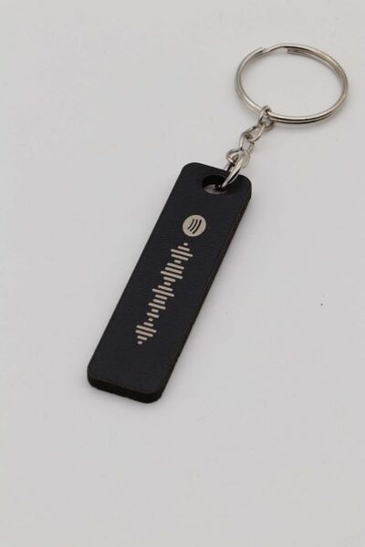 Northwatch Özel Spotify Barkodlu Siyah Renk Anahtarlık,sevgiliye Özel Anahtarlık