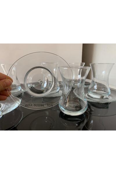 Elta Collection طقم أكواب شاي سادة 12 قطعة من لشبونة