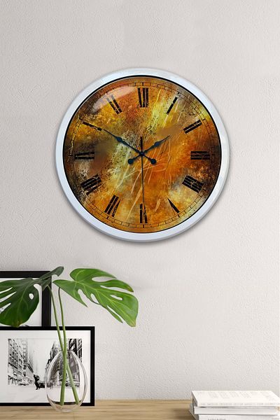 Kasva Concept Gift 40 cm White Metal Antique Wall Clock