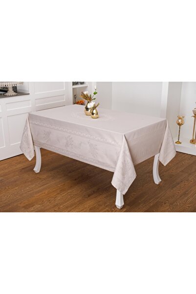 Finezza Demet Lux Jacquard polikotonska tkanina Stone Stolnjak 160x220 cm - 1064