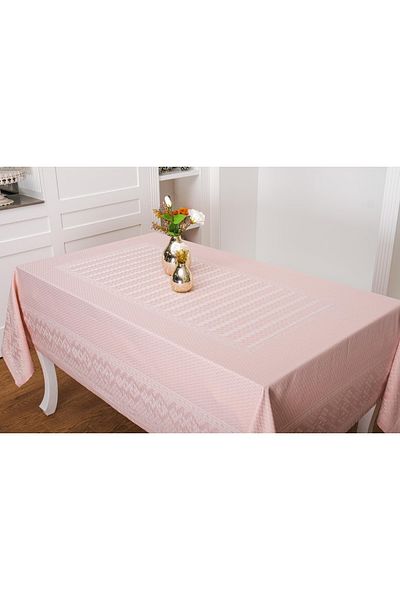 Finezza Ezgi Lüx Jacquard Polycotton Fabric Powder Tablecloth 160x220 Cm - 1068