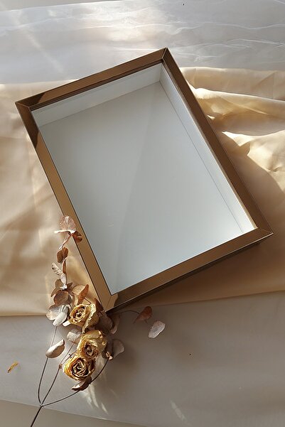 Verda Çerçeve 30x40 Cm 7 Cm Bronz Derin Gül Anı Çerçevesi! Gül Kutusu-hkm Tic...