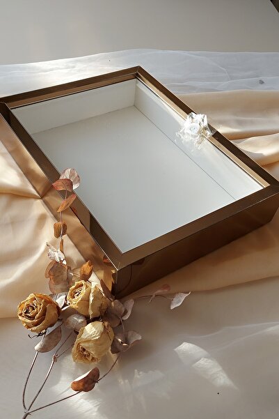 Verda Çerçeve 30x40 Cm 7 Cm Ledli Bronz Derin Gül Anı Çerçevesi! Gül Kutusu-h...