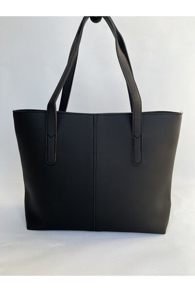 melecco Servietă neagră de damă Geantă de școală de afaceri Geantă de umăr Ge...