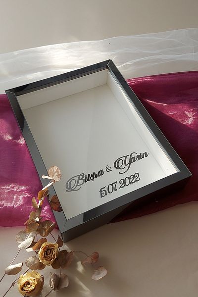 Verda Çerçeve 30x40 cm 7 cm Smoked Deep Rose Memory Frame!Rose Box-hkm Commerce