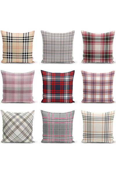 Realhomes Çift Taraflı Ekose Özel Tasarım Dijital Baskılı Modern Raşel Örme Y...