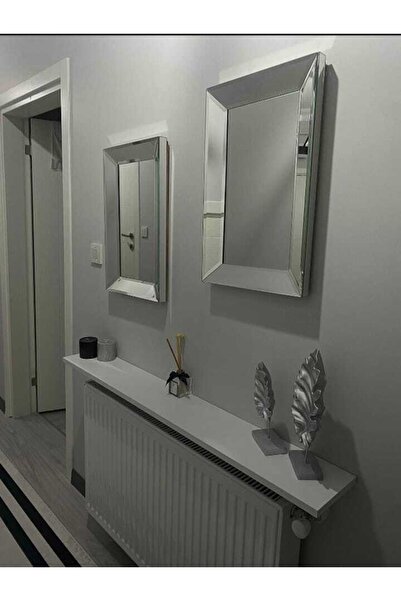 MZ Petek Üstü Ucan Raf Beyaz Petek Üstü Dresuar Duvara Montajsız Dresuar (60 X 18CM)