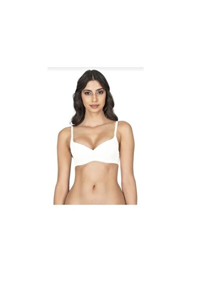 Belvü حمالة صدر نسائية مبطنة بدون خياطة باللون الأبيض