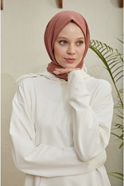 Mides scarf Hijab Cotton Crash Jazz Shawl Model-Red Brown