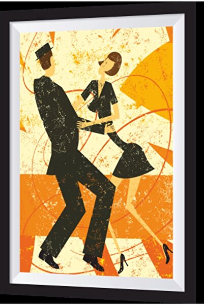 Hayat Poster Dancing Couple 3 Artistic Frame Look Masă din lemn