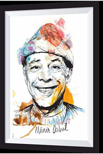 Hayat Poster Münir Özkul -2 Greencham Artistic Frame Look Masă din lemn