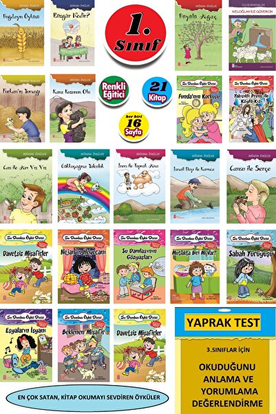 Ata Yayıncılık 1.ve 2.sınıflar Için Kitap Okumayı Sevdiren 20 Adet Öykü Kitab...