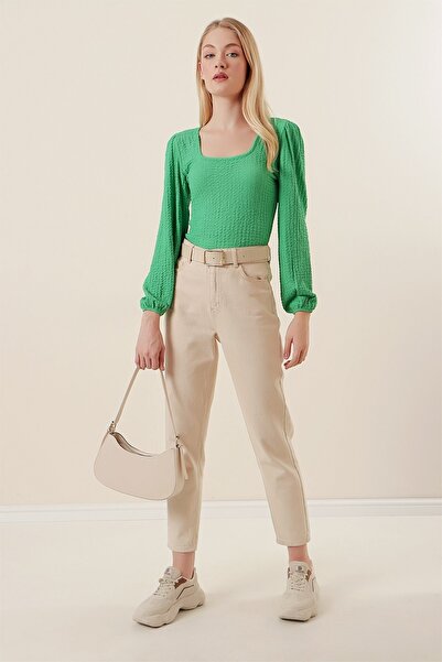 GABRİA Μπλούζα με τετράγωνο λαιμό