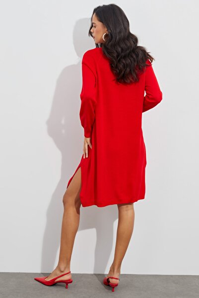 Cool & Sexy Kleid - Rot - Wickelschnitt
