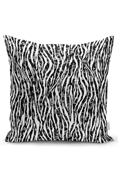 Realhomes Çift Taraflı Zebra Desenli Özel Tasarım Dekoratif Raşel Örme Kırlen...