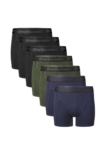 Bamboo Basics Herren Boxershorts, 7er-Pack – RICO7P, atmungsaktiv, Single-Jersey