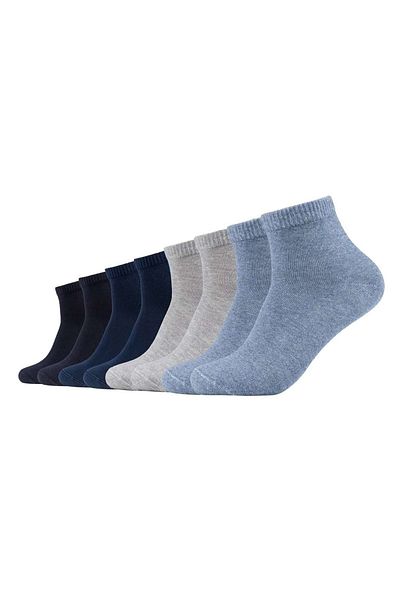 s.Oliver Packung mit 8 Unisex-Socken – Viertel, einfarbig