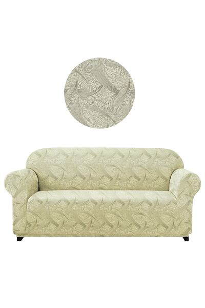 elgeyar Flexible Jacquard 3 Seater Sofa - Coffee Patterned, Skirtless